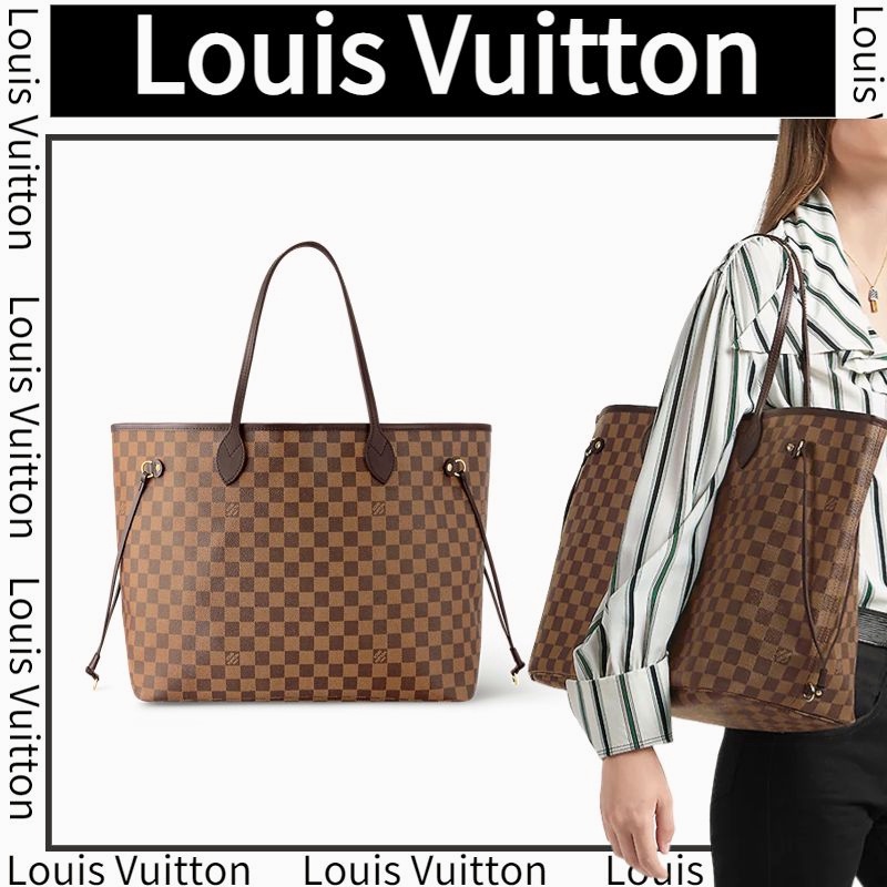 หลุยส์วิตตอง  Louis Vuitton NEVERFULL กระเป๋าถือใบใหญ่/ยุโรปแท้100%