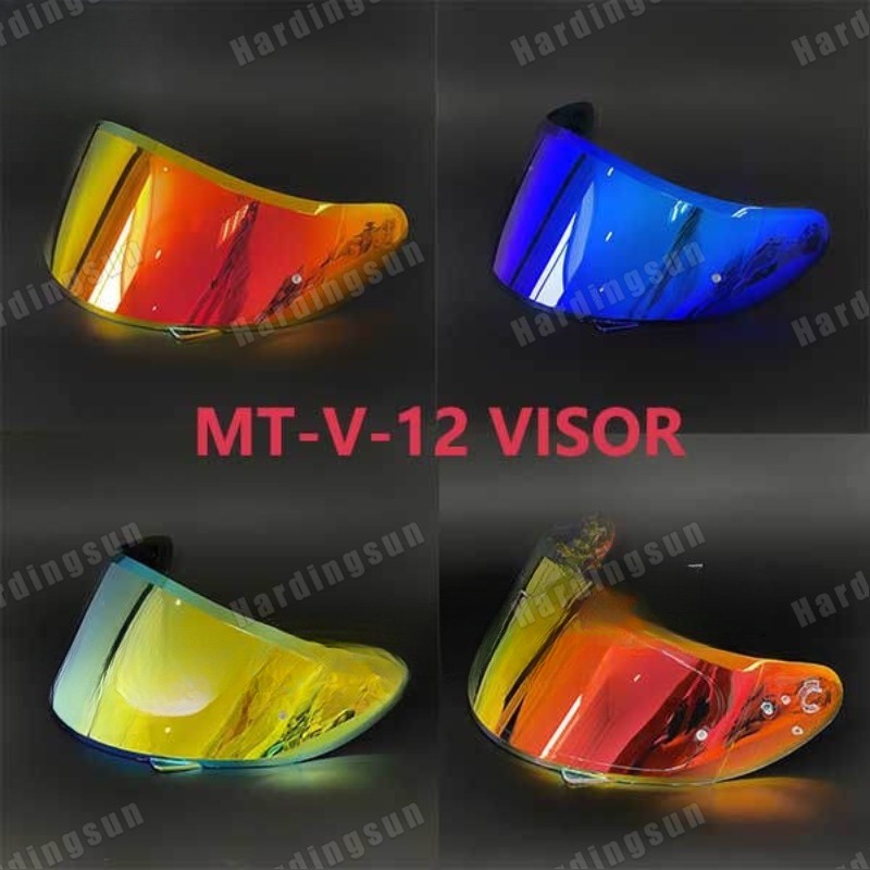 Mt-v-12 MT หมวกกันน็อค Visor เลนส์ MT อะไหล่ Visor Fit สําหรับ (MT Revenge, Thunder 2, Thunder 3, Bl