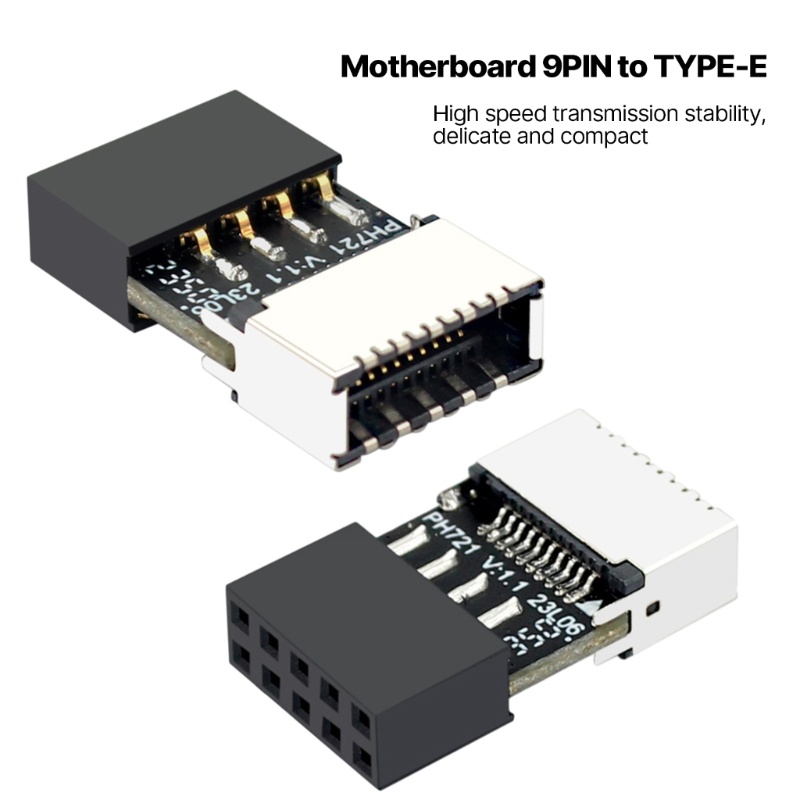 Nik อะแดปเตอร์แปลงเมนบอร์ดคอมพิวเตอร์ USB2 0 9PIN ตัวผู้ เป็น TypeE 20Pin ตัวเมีย ใช้งานง่าย ทนทาน