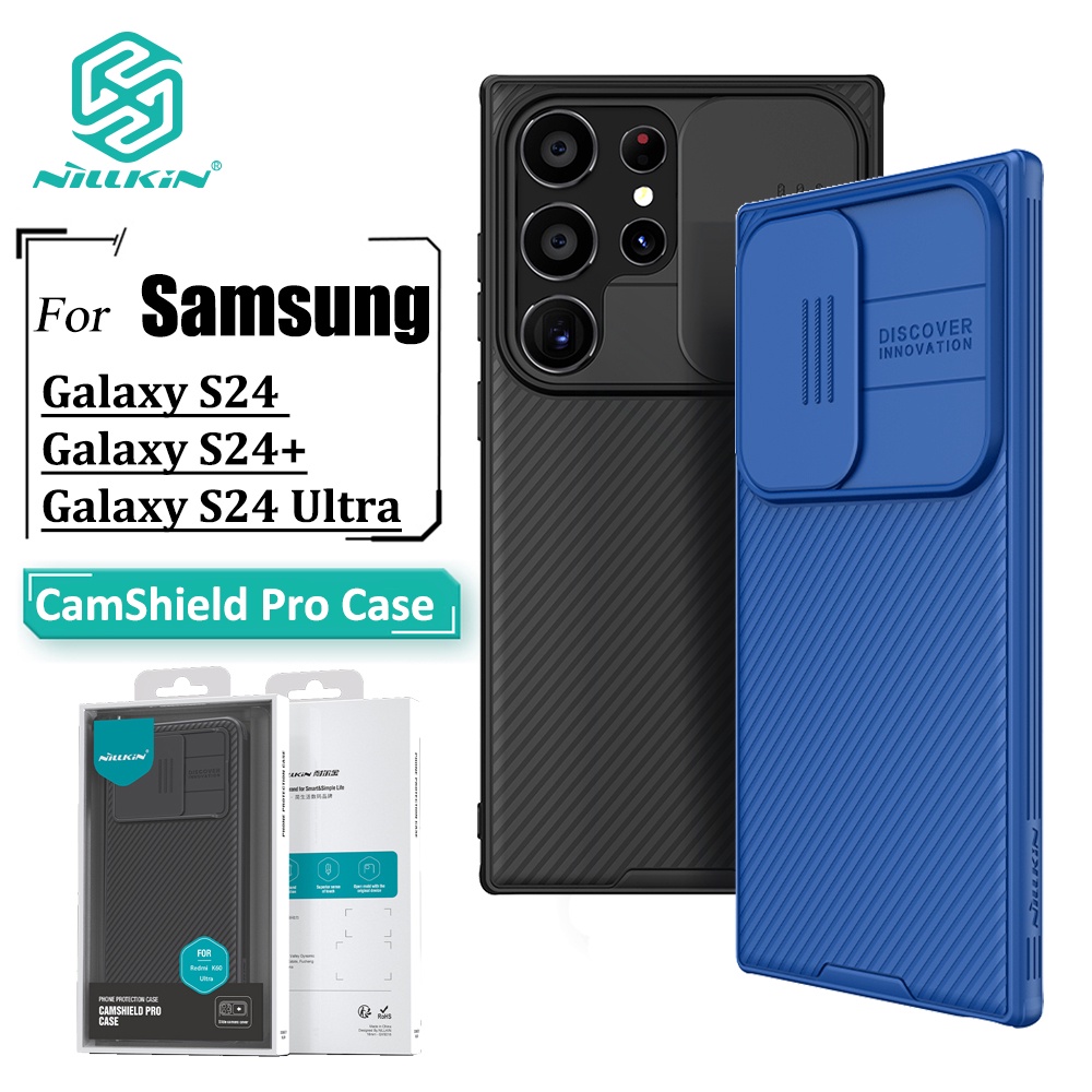 Nillkin CamShield Pro เคส Samsung Galaxy S24 Ultra S24 Plus S24 เคสโทรศัพท์ ป้องกันกล้อง เลื่อน หรูหรา TPU + PC กันกระแทก ฝาหลัง