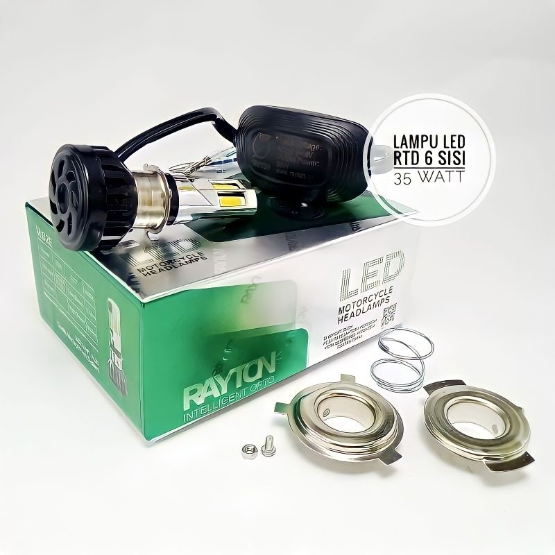 Original 35 วัตต์ 6 ด้านรถจักรยานยนต์ไฟ LED RTD Rayton รถจักรยานยนต์หลอดไฟ LED H4 H6 M02E