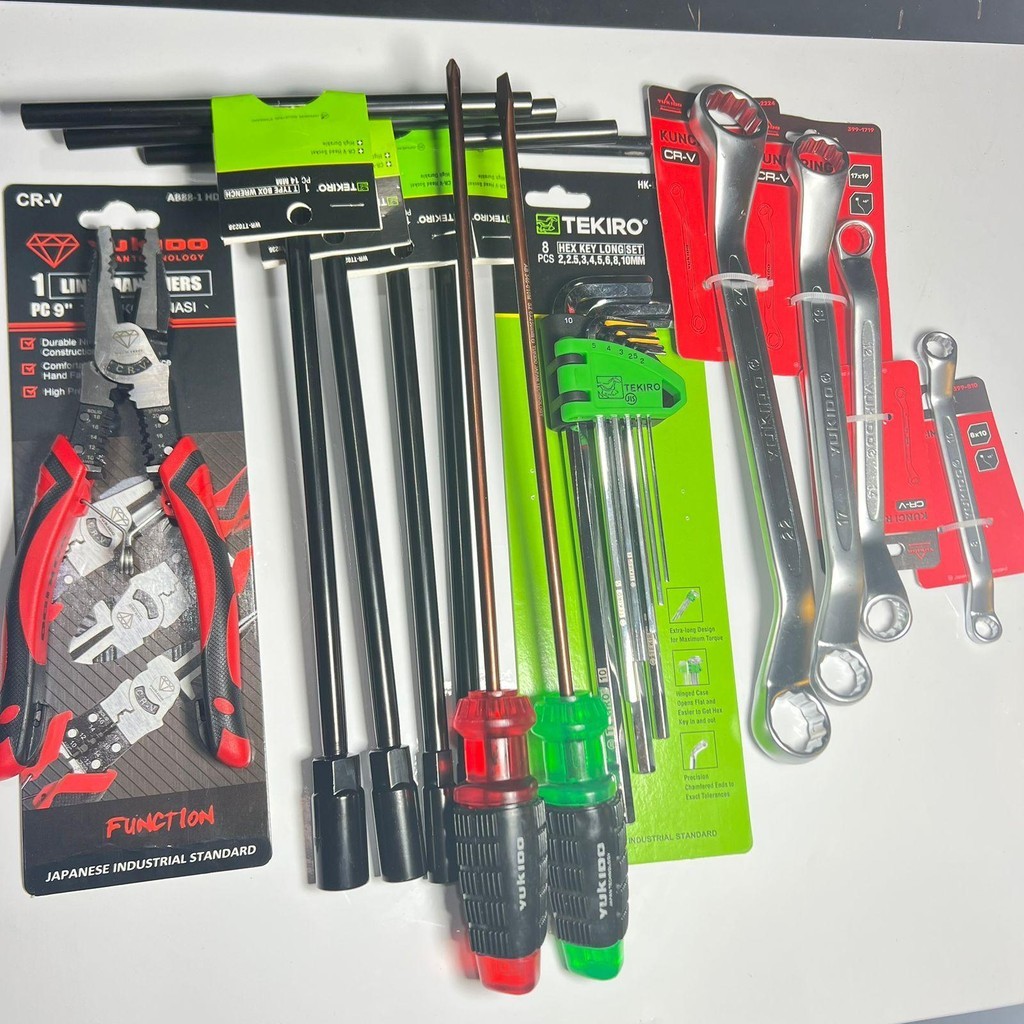 FYP TEKIRO COMPLETE SAVING PACKAGE = TEKIRO T-WRENCH 8-10-12-14MM, TEKIRO STAR L-WRENCH 8 ชิ้น, YUKI