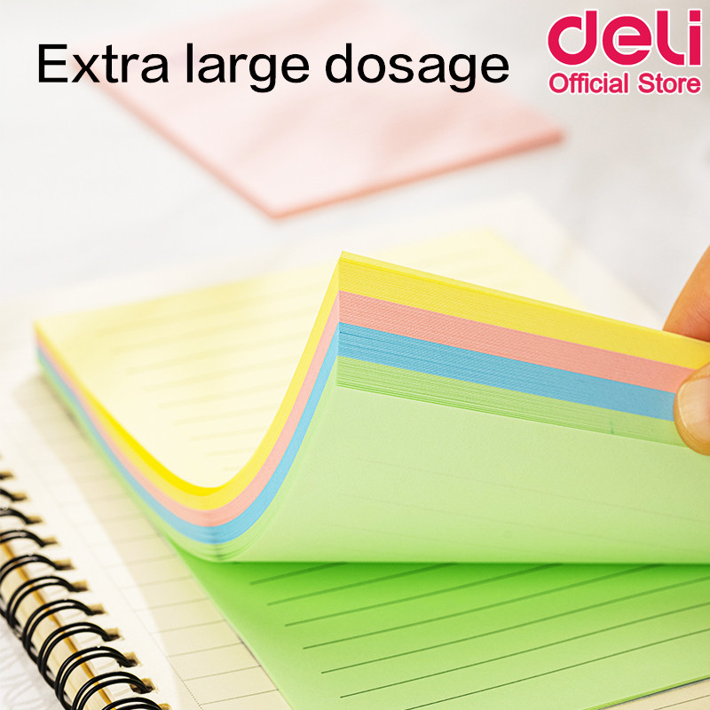 Deli أوراق ملاحظات لاصقة مسطرة 4×6 بوصة (100 ورقة) — صورة 4