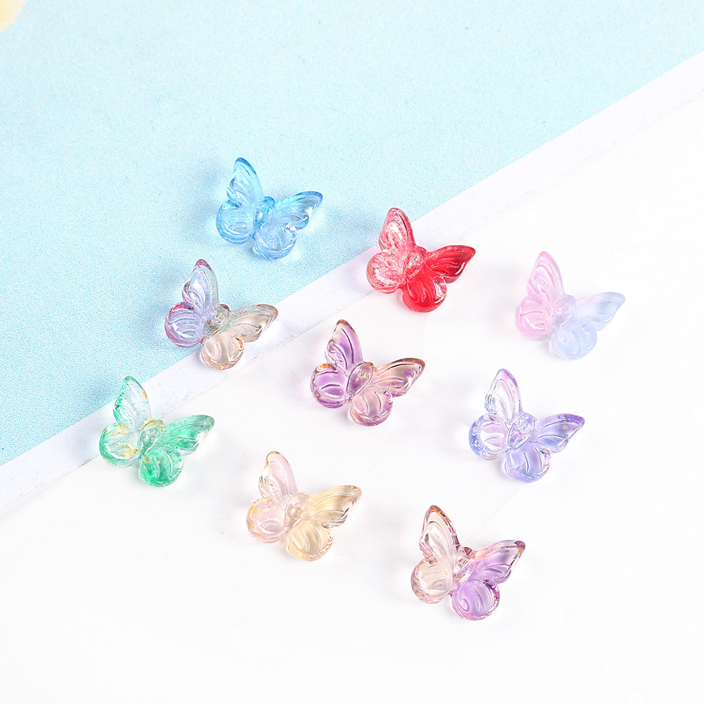30pcs colour Charms Bow Tie ลูกปัดแก้วหลวม Spacer ลูกปัดสําหรับเครื่องประดับ Makeing DIY Handmade สร้อยคออุปกรณ์เสริม