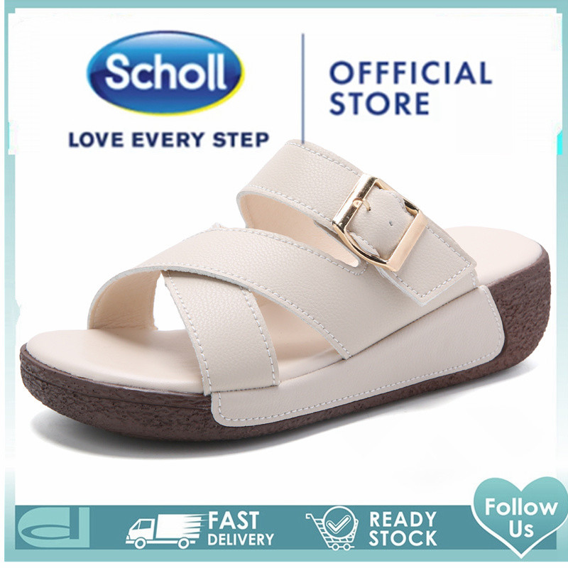 รองเท้าผู้หญิง Scholl รุ่นแบน รองเท้าแตะใส่สบาย