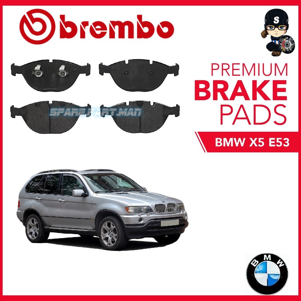ผ้าเบรคหน้า BREMBO (1 ชุด) - BMW X500 E53 4.4i,4.6i,4.8i
