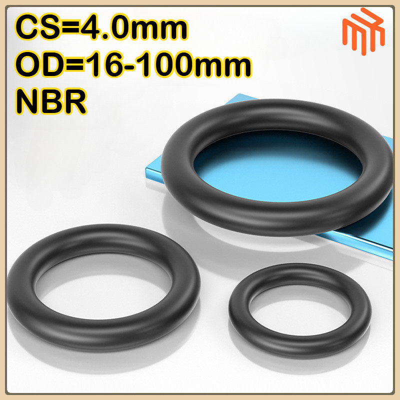 [MX1] โอริง O-Ring วงใน ID 8 - 92mm ความหนา 4.0 มิล ยางโอริง NBR / แหวนโอริงสีดํา/แหวนยางซีลCS4.0mm * OD16-100mm