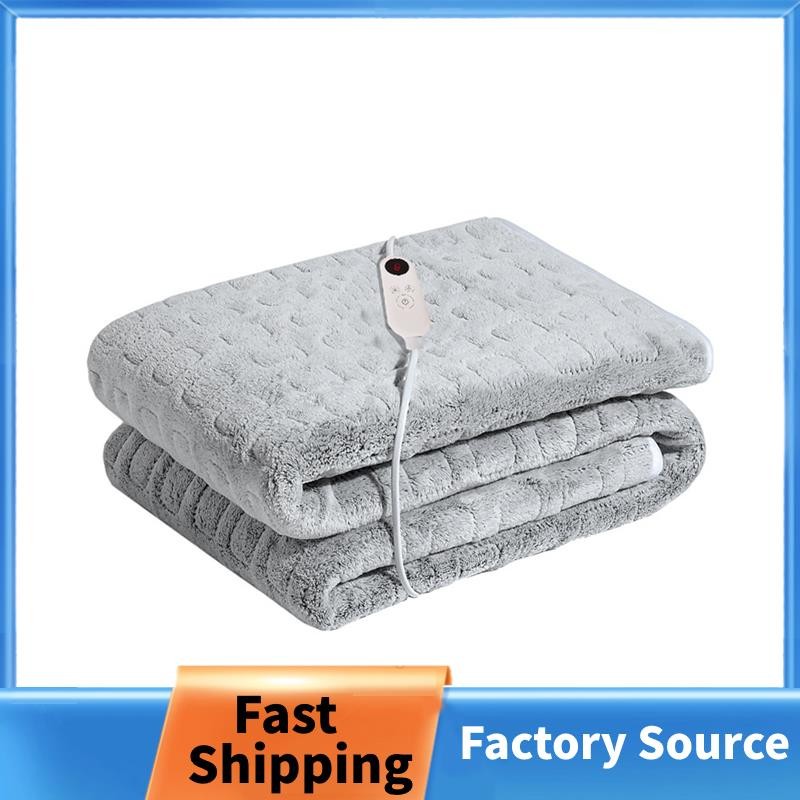 ผ้าห่มไฟฟ้าหนาเครื่องทําความร้อน 152X127 ซม. Thermostat Timing ผ้าห่มไฟฟ้า EU Plug