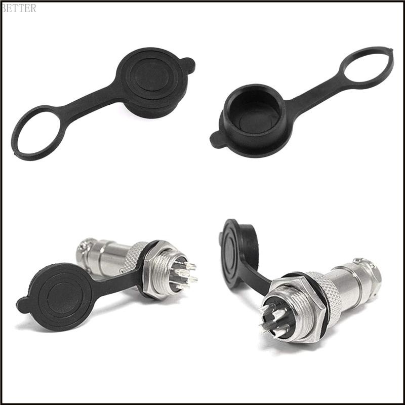 Bett สีดํา GX12 GX16 GX 20 Aviation Connector Plug Cover Circular Connector แขนป้องกันกันน้ํากันฝุ่น