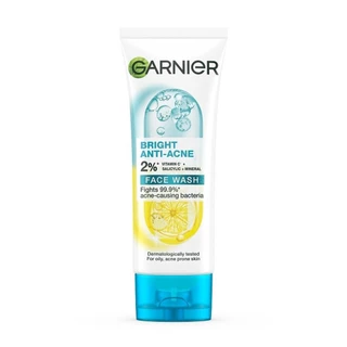 Garnier การ์นิเย่ ไบรท์ แอนตี้-แอคเน่ เฟส วอช 100 มล.