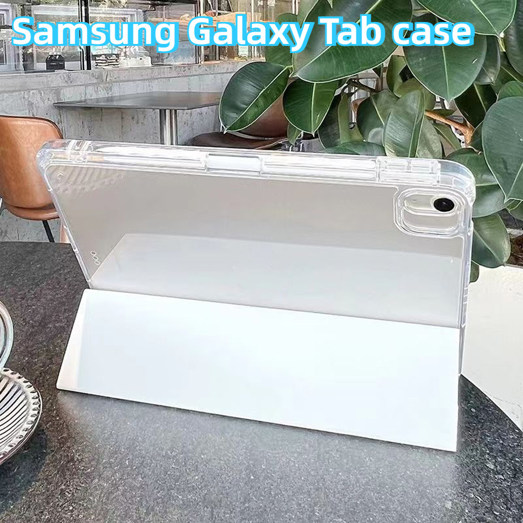 เคสแท็บเล็ต Samsung Galaxy Tab S9 S9FE S9 plus A9 Plus A9 case S9plus FE มีช่องใส่ปากกา พับตัวY หลังโปร่งใส เคสกันกระแทก