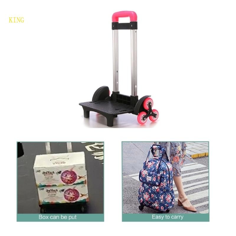 (ส่วนลดสูง)oyalking.th กระเป๋าเป้สะพายหลังรถเข็น 6 ล้อ Rolling กระเป๋าเดินทางรถเข็นรถเข็นพับได้ Multifunctional Hand C