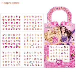 Hanprospree&gt; สติกเกอร์ติดเล็บ ลายการ์ตูนอนิเมะ Barbie Kawaii Princess KT Cat 6 ชิ้น ต่อชุด Diy