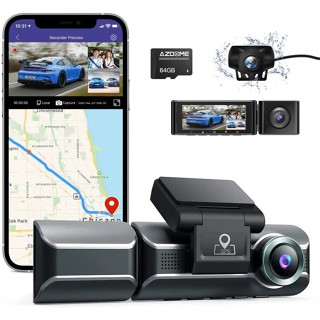 M550 กล้องบันทึกวิดีโอ 3 เลนส์คู่ DVR Wifi GPS Dash Cam 4K+1080P สําหรับติดรถยนต์