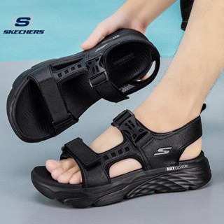 Skechers_ MAX CUSHION รองเท้าแตะลําลอง พื้นหนา ทนต่อการสึกหรอ สําหรับผู้ชาย เหมาะกับการเล่นโยคะ