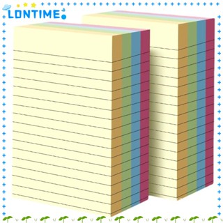 Lontime กระดาษโน้ตมีกาว หลากสีสัน สําหรับนักเรียน โรงเรียน เครื่องเขียน 200 แผ่น