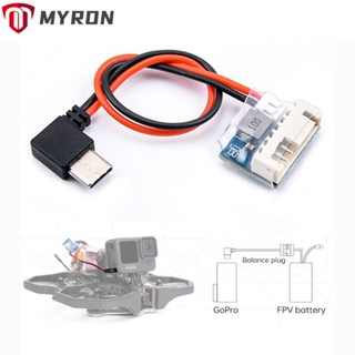 Myron อะแดปเตอร์พาวเวอร์ซัพพลาย Type C เป็น 5V Balance Plug สําหรับกล้อง Hero 6 7 8 9 10 11 FPV 5V