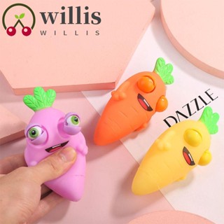 Willis ของเล่นแครอท ผลไม้จําลอง 5D ซิลิโคนนิ่ม สําหรับเด็ก