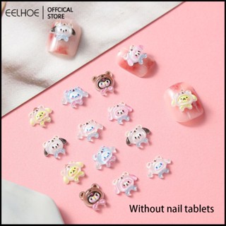 20PCS Sanrio การ์ตูนเครื่องประดับเล็บน่ารัก Kulomi Melody Di Pacha สุนัขรูปแบบ DIY ตกแต่งเล็บ-eelhoe