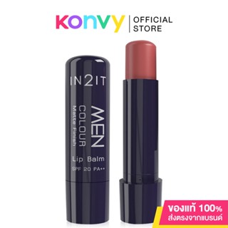 In2it Men Colour Matte Finish Lip Balm SPF20 PA++ 4.8g ลิปบาล์มสำหรับผู้ชายเนื้อแมท ไม่มันเงา เบาสบายริมฝีปาก.