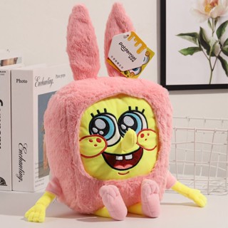 หมอนตุ๊กตานุ่ม รูปการ์ตูน SpongeBob SquarePants Cross-Dressing cos Pink Rabbit Bee ของเล่นสําหรับเด็ก