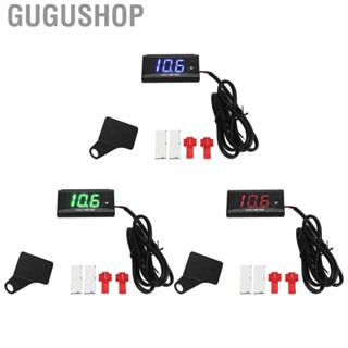 Gugushop Motorcycle Voltage Gauge  LCD Voltmeter Ultra Thin DC12V for Replacement