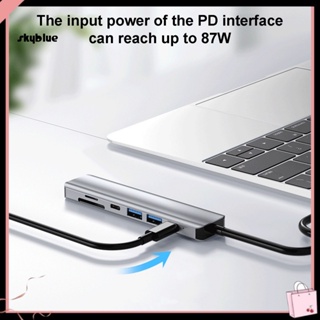 [Sy] อะแดปเตอร์ฮับ Usb 7-in-1 อะลูมิเนียมอัลลอย ความเร็วสูง พร้อมที่ชาร์จ Pd หลายพอร์ต สําหรับแล็ปท็อป คอมพิวเตอร์