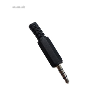 【GRCEKRIN】Plug Lightweight 3.5mm Conductor 3 Ring Mic Jack 4 Pole Audio Solder Black