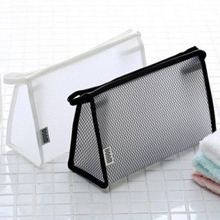 Large Capacity Simple Wash Bag Multifunction Storage Bag Travel Waterproof Wash Bag Transparent Grid Cosmetic Bag oSii