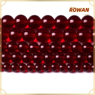 Rowans ลูกปัดแก้วคริสตัล ทรงกลม 6 มม. สีแดง สําหรับทําเครื่องประดับ สร้อยคอ DIY 126 ชิ้น