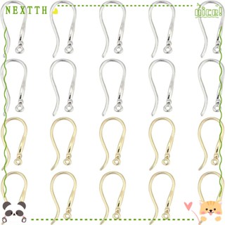 Nextth ตะขอต่างหู สเตนเลส ชุบทอง เงิน สําหรับทําเครื่องประดับ ต่างหู DIY