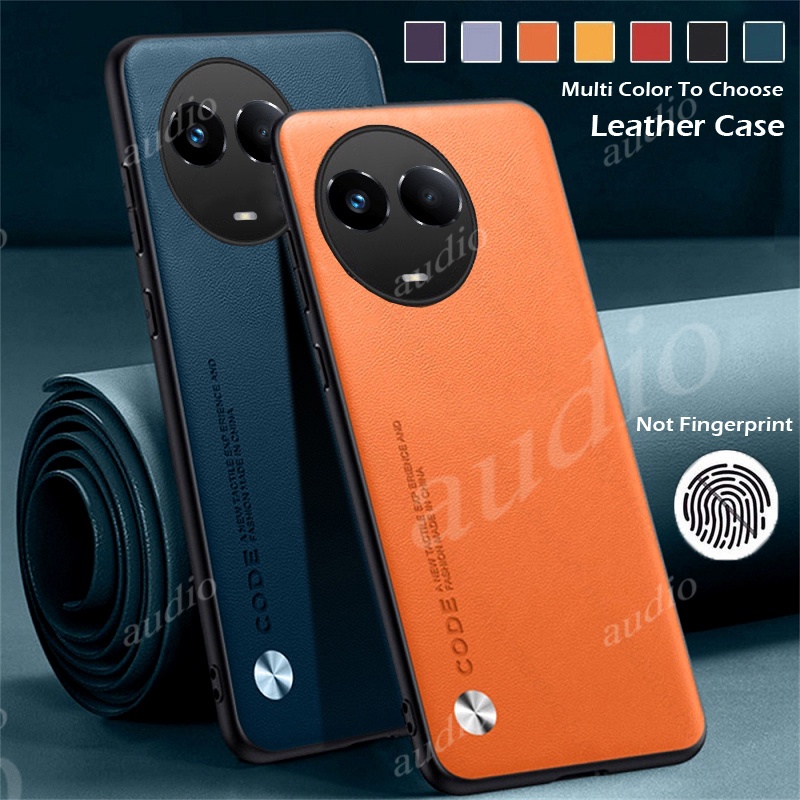 ธรรมดาผิวหรูหราหนังสําหรับRealme 11x 11 12x 12+ 12 Pro+ 5G NFC 4G 2024 Textureซิลิโคนกันกระแทกโทรศัพท ์ สําหรับ Realme11x Realme12+ Realme12x 5G ปกหลัง