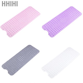 Hhihi Bathroom Shower Mat 40x100cm PVC Skid Resistant Long Strip Mats with Suction Cups for Home