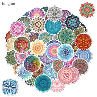 Fengjue ใหม่ สติกเกอร์ ลายมันดาลา ดอกไม้ สําหรับตกแต่งแล็ปท็อป โทรศัพท์มือถือ สเก็ตบอร์ด แก้วน้ํา กระเป๋าเดินทาง