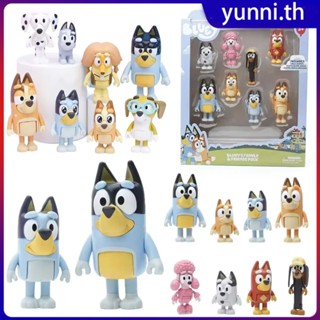 12 Pcs Bluey ชุดเครื่องประดับที่มี Movable Joint Playtime อะนิเมะ Action Figure ของเล่น Pvc คอลเลกชันตัวเลขวันเกิดคริสต์มาส...