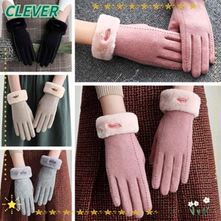 Clever ถุงมือขนแกะ ให้ความอบอุ่น แฟชั่นฤดูใบไม้ร่วง ฤดูหนาว สําหรับผู้หญิง