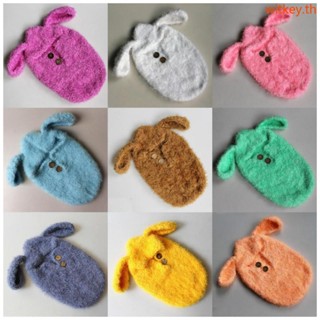 Wit ถุงนอนถักนิตติ้ง สีฟ้า พร็อพสําหรับถ่ายรูปเด็กทารก