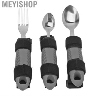 Meyishop 3Pcs Adaptive Utensils For Elderly  Disabled Adults Weak Hand Grip