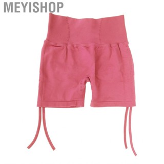 Meyishop Yoga Shorts Ergonomic High Waisted Butt Lifting Seamless Drawstring Workout Running for Women M Pink G