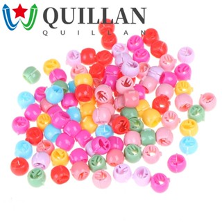 Quillan 40 ชิ้น / เซต คละสี ลูกปัดผม, มินิ กลวง ผมถักเปีย ทําลูกปัด, สไตล์เกาหลี พลาสติกถักเปีย ที่คาดผม ปาร์ตี้