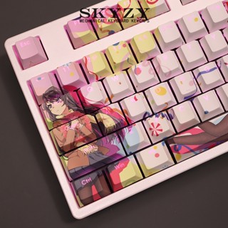 Sakurajima Mai Keycaps Cherry Profile อะนิเมะ PBT Dye Sub คีย์บอร์ดเครื่องกล Keycap