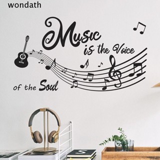 Wonda สติกเกอร์ไวนิล ลาย Music is The Voice of The Soul สําหรับติดตกแต่งผนังบ้าน เฟอร์นิเจอร์ ห้อง