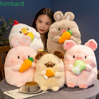 Lombard หมอนตุ๊กตานุ่ม รูปการ์ตูนกระต่าย หมู ไก่ สีชมพู 25 ซม.