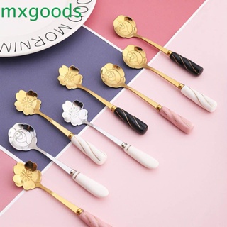 Mxgoods ช้อนสเตนเลส สําหรับคนกาแฟ ชา เครื่องดื่ม