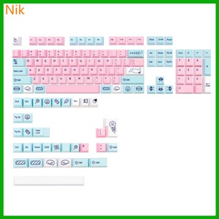 ปุ่มกดคีย์บอร์ด PBT ย้อมสี 137 สําหรับ Cherry MX64 68 84 87 96 98