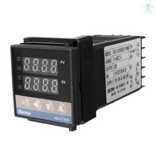 Digital LCD PID REX-C100 Temperature Controller Set + K Thermocouple + Max.40A SSR