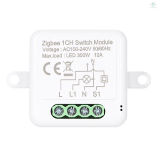 2CH Zigbee Mini Smart Switch Relay Module Support 2 Way Control Switch for Smart Home Automation, Works with Alexa Google Home