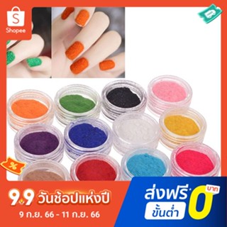 Pota ผงกํามะหยี่ สําหรับตกแต่งเล็บ 12 สี