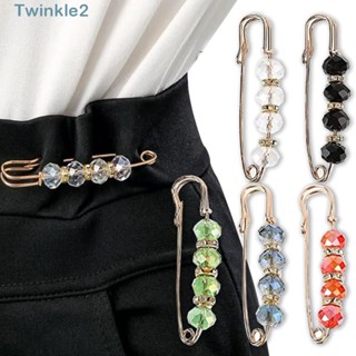 Twinkle เข็มกลัดมุก คริสตัล 6 สี เพื่อความปลอดภัย สําหรับผู้หญิง 12 ชิ้น