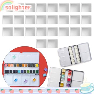 Solighter ชุดสีพลาสติก ครึ่งกระทะ ใช้ซ้ําได้ DIY สําหรับสีน้ํา น้ํามัน